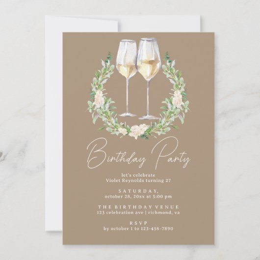 Rustieke wijnbloementuin | Enige leeftijd Volwasse Kaart (Voorkant)