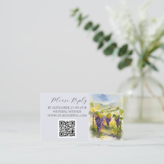 Rustieke wijngaard bestemming Druiven Citroenen br Informatiekaartje (Staand voorkant)