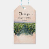 Rustieke wijngaard bestemming Italië bruiloft Cadeaulabel (Voorkant)