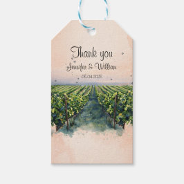 Rustieke wijngaard bestemming Italië bruiloft Cadeaulabel