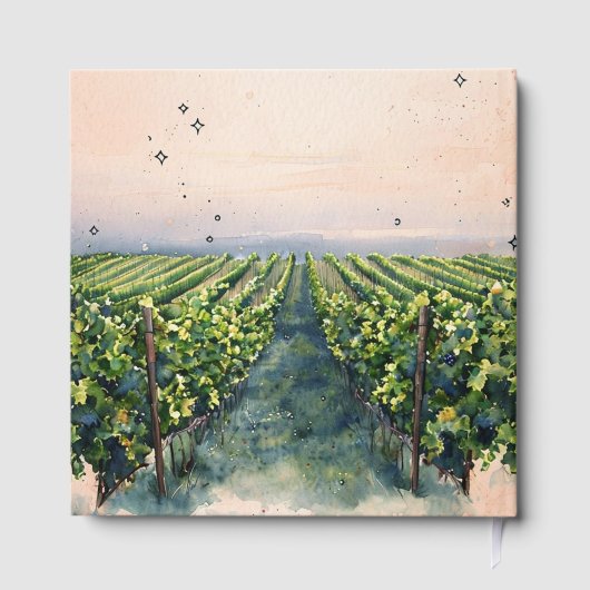 Rustieke wijngaard bestemming Italië bruiloft Gastenboek (Achterkant)