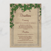 Rustieke wijngaard bruiloft ceremonie Routebeschri Informatiekaartje (Voorkant)