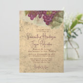 Rustieke Wijngaard Country Wedding Kaart (Staand voorkant)