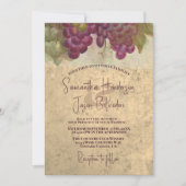 Rustieke Wijngaard Country Wedding Kaart (Voorkant)