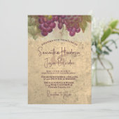 Rustieke Wijngaard Country Wedding Kaart (Staand voorkant)