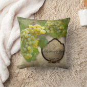 Rustieke wijngaard druiven Art Wine Label Home Dec Kussen (Deken)