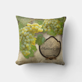Rustieke wijngaard druiven Art Wine Label Home Dec Kussen