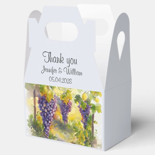 Rustieke Wijngaard Druiven Citroenen Italië Huweli Bedankdoosjes (Geopend)