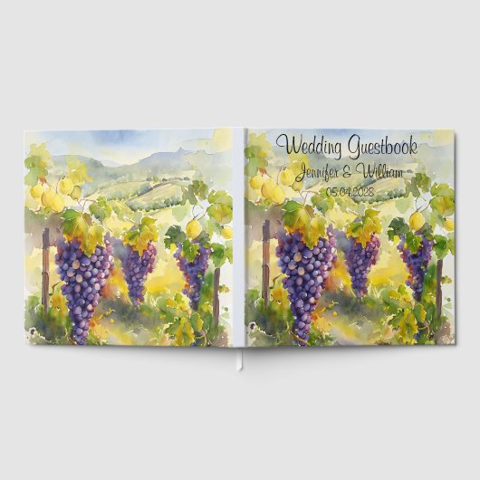 Rustieke Wijngaard Druiven Citroenen Italië Huweli Gastenboek (Volledig)