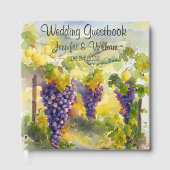 Rustieke Wijngaard Druiven Citroenen Italië Huweli Gastenboek (Voorkant)
