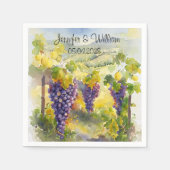 Rustieke Wijngaard Druiven Citroenen Italië Huweli Servet (Voorkant)