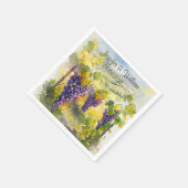 Rustieke Wijngaard Druiven Citroenen Italië Huweli Servet (Hoek)