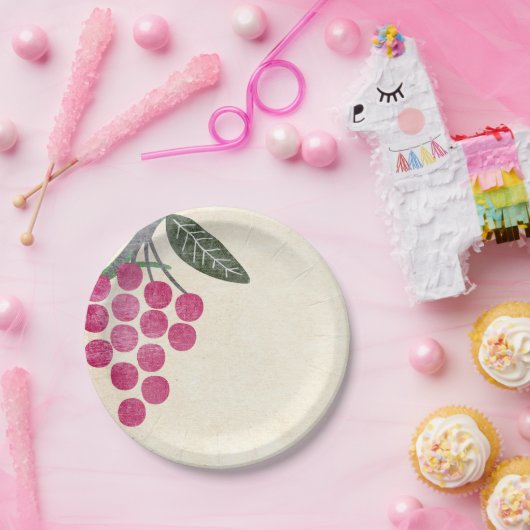 Rustieke wijngaard druiven papier Borden Papieren Bordje (Feest)