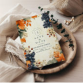 Rustieke wijngaard herfst bruiloft save the date