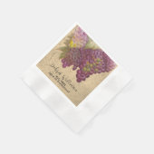 Rustieke wijngaard met wijnthema Milestone Birthda Servet (Hoek)