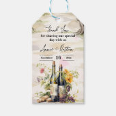 Rustieke wijngaard Romantische wijnmakerij bruilof Cadeaulabel (Voorkant)