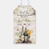 Rustieke wijngaard Romantische wijnmakerij bruilof Cadeaulabel (Achterkant)