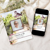 Rustieke wijngaard Waterverf Viering van het leven Kaart