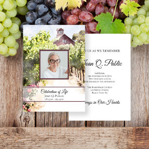 Rustieke wijngaard Waterverf Viering van het leven Kaart