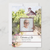 Rustieke wijngaard Waterverf Viering van het leven Kaart (Voorkant)