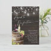 Rustieke wijngaard wijn verjaardag, verouderd tot  kaart (Staand voorkant)