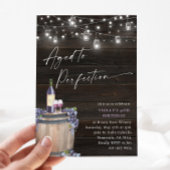 Rustieke wijngaard wijn verjaardag, verouderd tot kaart