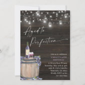 Rustieke wijngaard wijn verjaardag, verouderd tot kaart (Voorkant)