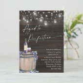 Rustieke wijngaard wijn verjaardag, verouderd tot kaart (Staand voorkant)