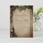 Rustieke wijngaard wijnhuis bruiloft uitnodiging (Staand voorkant)