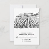 Rustieke Wijngaard Wijnmakerij Artistieke Bruiloft Kaart (Voorkant)