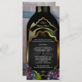 Rustieke wijngaard wijnmakerij bruiloft menu (Voorkant / Achterkant)