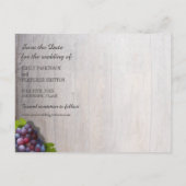Rustieke Wijngaard Winery Wedding Save the Date Aankondigingskaart (Achterkant)