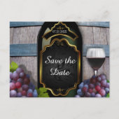 Rustieke Wijngaard Winery Wedding Save the Date Aankondigingskaart (Voorkant)