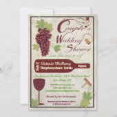 Rustieke wijnkoppels Uitnodigingen voor huwelijksd (Voorkant)