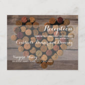 Rustieke wijnkurk Receptie Kaart (Voorkant)