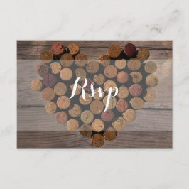 Rustieke Wijnkurk RSVP-kaart RSVP Kaartje