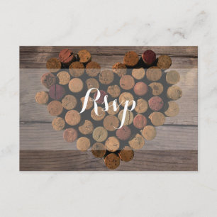 Rustieke Wijnkurk RSVP-kaart RSVP Kaartje
