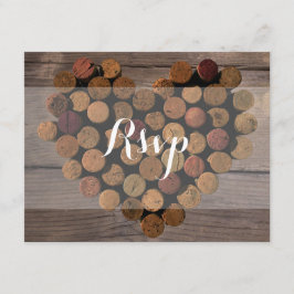 Rustieke wijnkurk RSVP Post Kaart