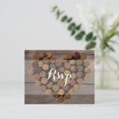 Rustieke wijnkurk RSVP Post Kaart (Staand voorkant)