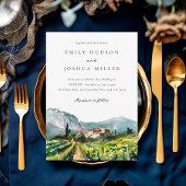 Rustieke wijnmakerij Landschap Bruiloft Kaart