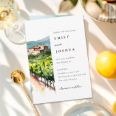 Rustieke wijnmakerij Landschap Bruiloft Kaart