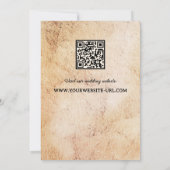 Rustieke wijnmakerij of wijngaard bruiloft kaart (Achterkant)