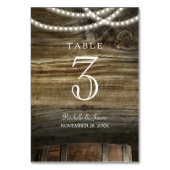 Rustieke wijnmakerij Trouwtafelnummers Kaart (Voorkant)