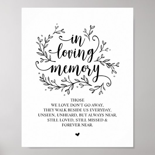 Rustieke Wijnranken In Lieve Herinnering Poster (Voorkant)