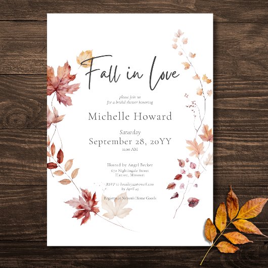 Rustieke wijnroest laat Herfst in liefde Vrijgezel Kaart