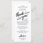 Rustieke wijnstokken, Dinner Place setting Dank u Programmakaart (Voorkant / Achterkant)