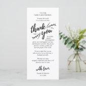 Rustieke wijnstokken, Dinner Place setting Dank u Programmakaart (Staand voorkant)