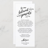 Rustieke wijnstokken, Dinner Place setting Dank u Programmakaart (Voorkant / Achterkant)