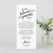 Rustieke wijnstokken, Dinner Place setting Dank u Programmakaart (Staand voorkant)