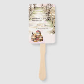 Rustieke wijnstokken geïnspireerde wijnmakerij bru handwaaier (Voorkant)